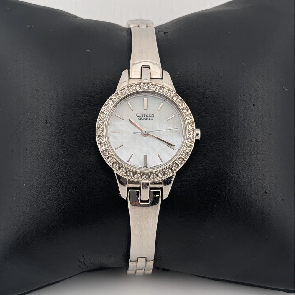 Citizen Quartz Mother of Pearl Crystal Bezel Watch 5930-S047480 23mm
